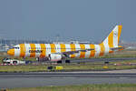 Condor, D-AICU, Airbus A320-214, msn: 3767,  Yellow Sunshine , 12.August 2025, FRA Frankfurt, Germany.