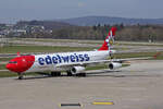 Edelweiss Air, HB-JME, Airbus A340-313X, msn: 559,  Pilatus , 03.April 2026, ZRH Z�rich, Switzerland.