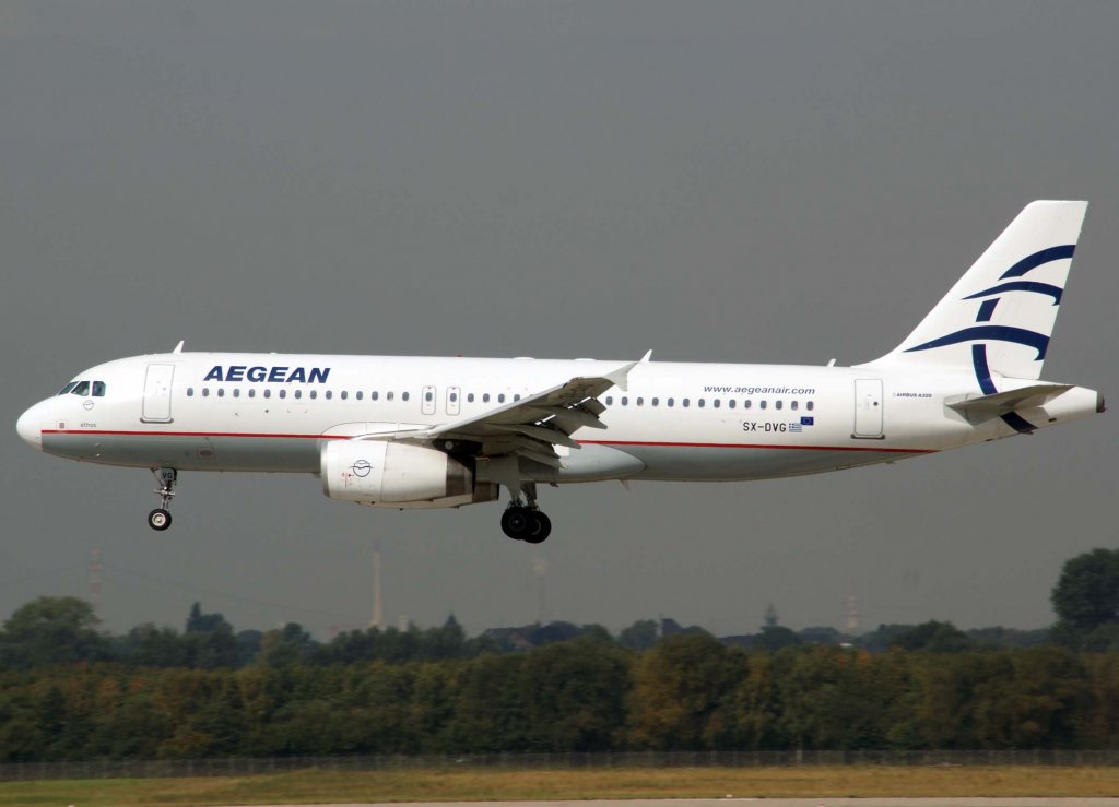 Aegean Airlines, SX-DVG, Airbus A 320-200 (Ethos), 2009.09.09, DUS, Dsseldorf, Germany