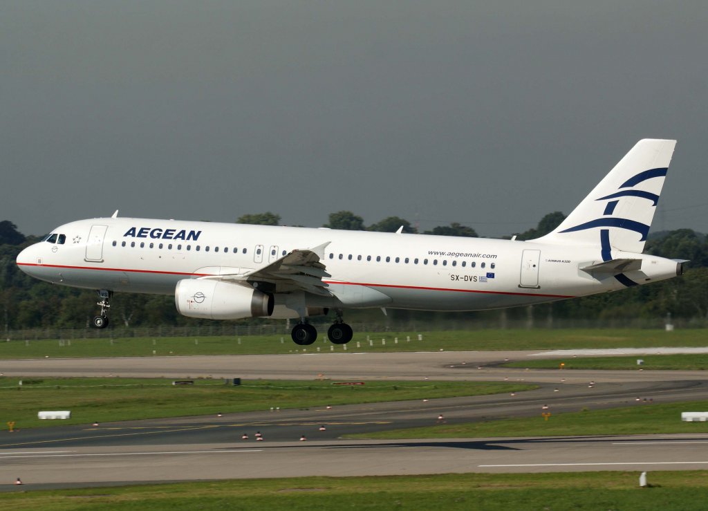 Aegean Airlines, SX-DVS, Airbus A 320-200, 2010.09.22, DUS-EDDL, Dsseldorf, Germany 

