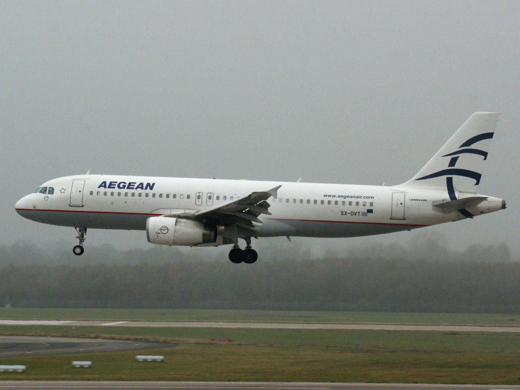 Aegean Airlines, SX-DVT, Airbus, A 320-200, 13.11.2011, DUS-EDDL, Dsseldorf, Germany

