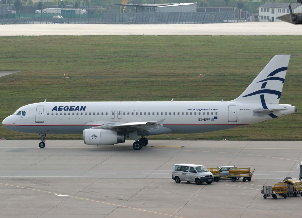 Aegean Airlines, SX-DVV, Airbus A 320-200, 2009.09.25, STR, Stuttgart, Germany