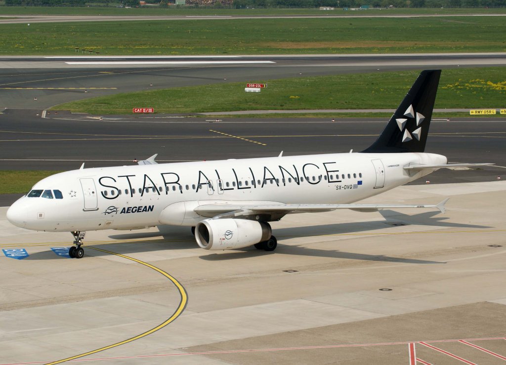 Aegean, SX-DVQ, Airbus A 320-200 (StarAlliance-Lackierung), 29.04.2011, DUS-EDDL, Düsseldorf, Germany 

