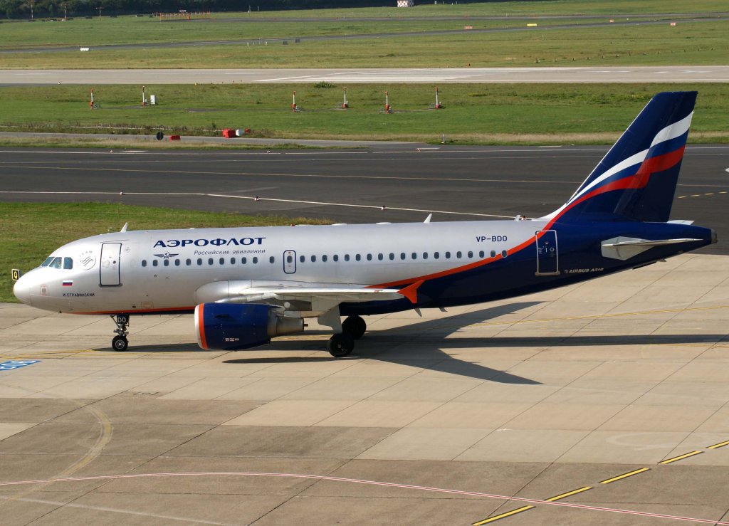 Aeroflot, VP-BDO, Airbus A 319-100 (I. Stravinsky), 2008.09.26, DUS, Dsseldorf, Germany