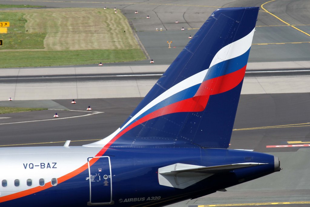 Aeroflot, VQ-BAZ  V.Obruchev , Airbus, A 320-200 (Seitenleitwerk/Tail), 11.08.2012, DUS-EDDL, Dsseldorf, Germany 