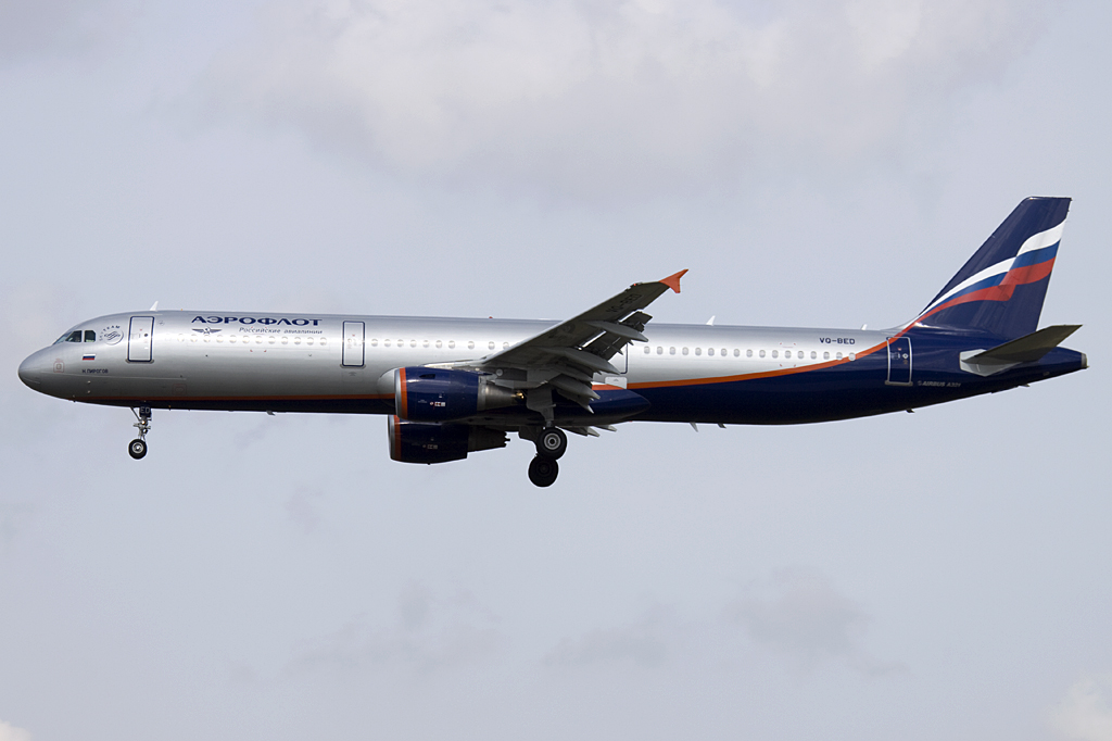 Aeroflot, VQ-BED, Airbus, A321-211, 02.04.2010, FRA, Frankfurt, Germany 


