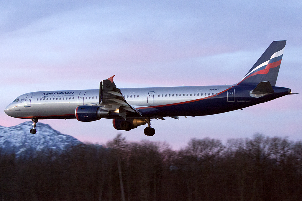 Aeroflot, VQ-BEI, Airbus, A321-211, 09.01.2011, SZG, Salzburg, Austria



