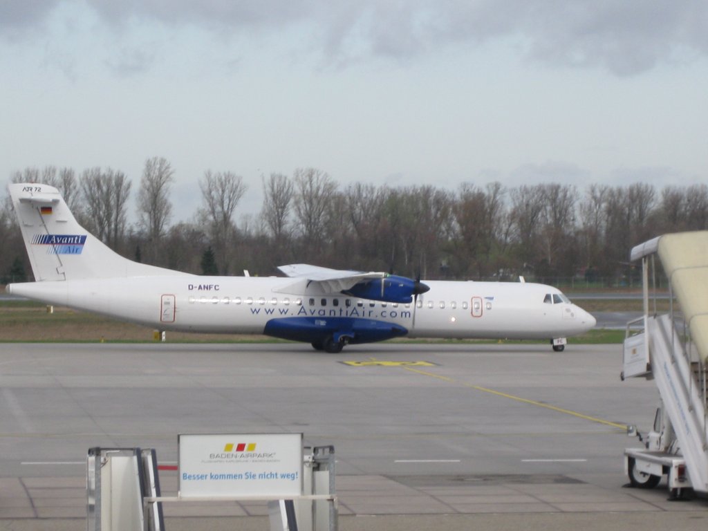 Aerospatiale ATR-72-500
Avanti Air
Karlsruhe/Baden-Baden (FKB)
1. April 2010