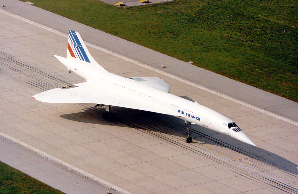 Aerospitale-BAC Concorde 101, F-BVFB, aus dem Jahre 1986,  mte irgendwo in Frankreich sein. 