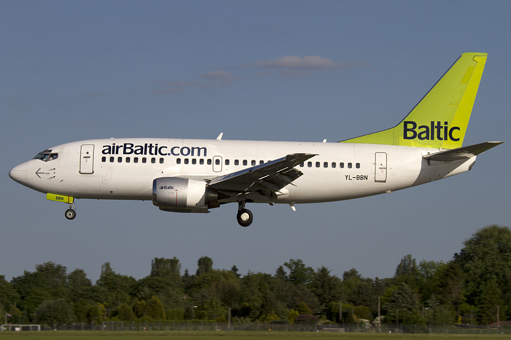 Air Baltic, YL-BBN, Boeing, B737-522, 03.06.2010, HAM, Hamburg, Germany 


