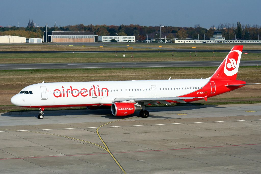 Air Berlin A 321-211 D-ABCA am 31.10.2009 auf dem Flughafen Berlin-Tegel
