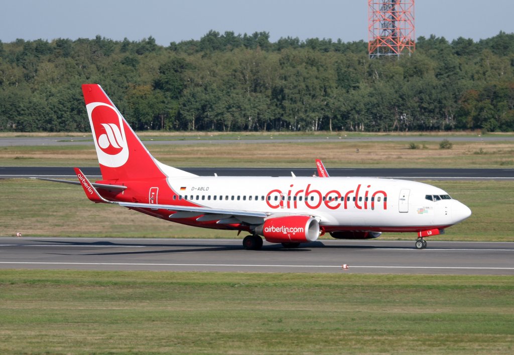 Air Berlin B 737-76J D-ABLD beim Start in Berlin-Tegel am 05.09.2010