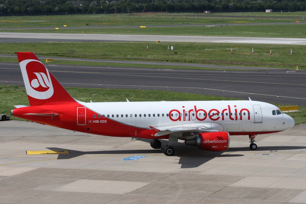 Air Berlin (Belair), HB-IOX, Airbus, A 319-100, 11.08.2012, DUS-EDDL, Dsseldorf, Germany 
