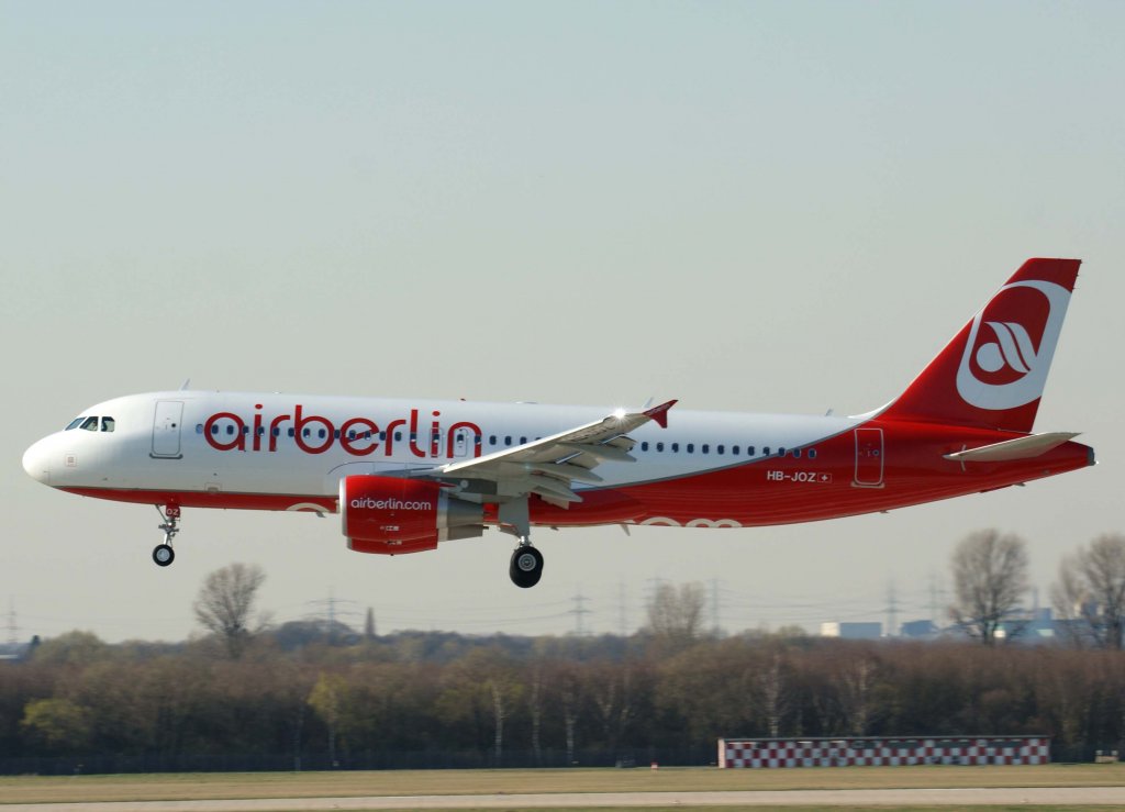Air Berlin (Belair), HB-JOZ, Airbus A 320-200, 20.03.2011, DUS-EDDL, Dsseldorf, Germany 

