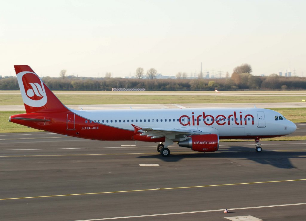 Air Berlin (Belair), HB-JOZ, Airbus A 320-200, 20.03.2011, DUS-EDDL, Dsseldorf, Germany