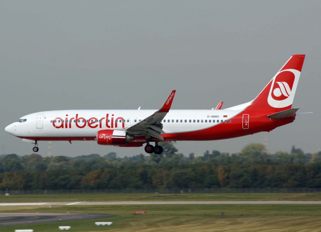 Air Berlin, D-ABBG (aktuelle AB-Lackierung), Boeing 737-800 WL, 2009.09.09, DUS, Dsseldorf, Germany