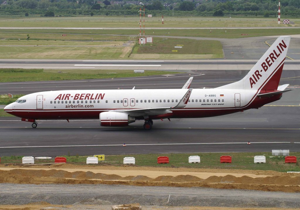 Air Berlin, D-ABBG (alte AB-Lackierung), Boeing 737-800 WL, 2008.05.22, DUS, Dsseldorf, Germany