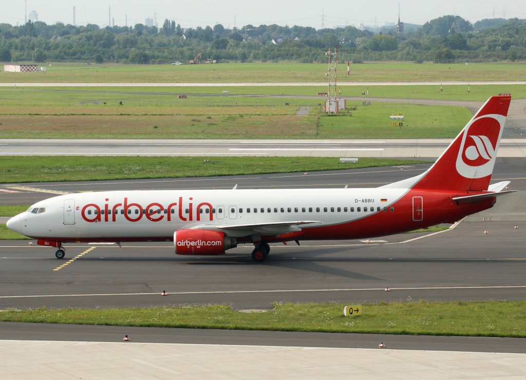 Air Berlin, D-ABBU, Boeing 737-800 WL, 28.07.2011, DUS-EDDL, Dsseldorf, Germany 

