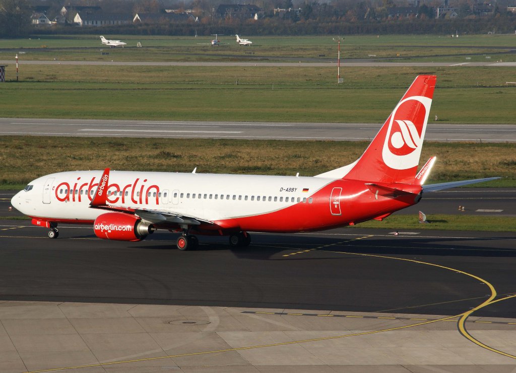 Air Berlin, D-ABBY, Boeing 737-800 WL, 2010.11.21, DUS-EDDL, Dsseldorf, Germany 


