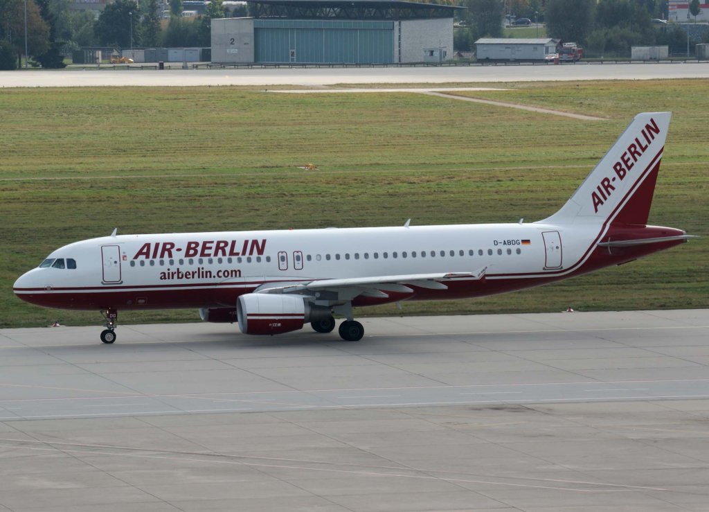 Air Berlin, D-ABDG (alte-AB-Lackierung), Airbus A 320-200, 2009.09.25, STR, Stuttgart, Germany