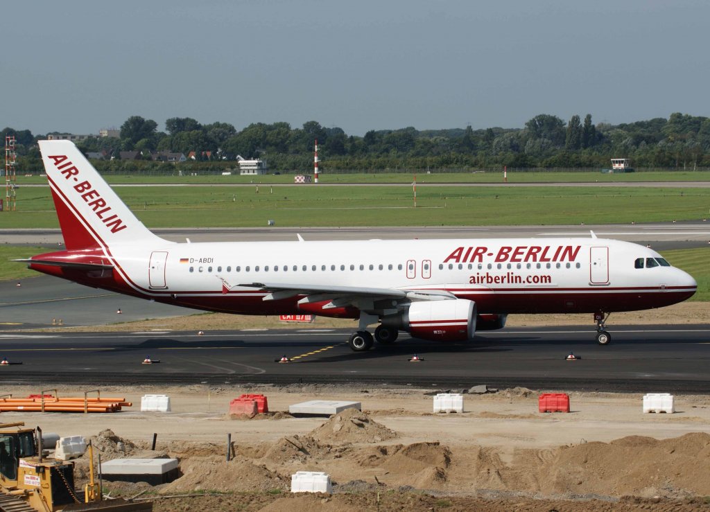 Air Berlin, D-ABDI (alte-AB-Lackierung), Airbus A 320-200, 2008.08.31, DUS, Dsseldorf, Germany