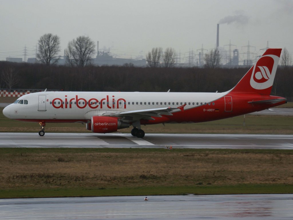 Air Berlin, D-ABDY, Airbus, A 320-200, 06.01.2012, DUS-EDDL, Dsseldorf, Germany 