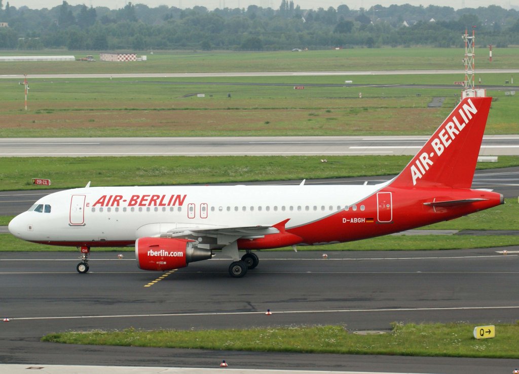Air Berlin, D-ABGH, Airbus A 319-100, 28.07.2011, DUS-EDDL, Dsseldorf, Germany 

