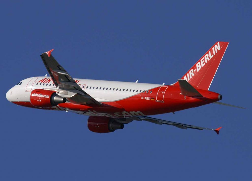 Air Berlin, D-ABGI (mittlere-AB-Lackierung), Airbus A 319-100, 2008.02.09, DUS, Dsseldorf, Germany