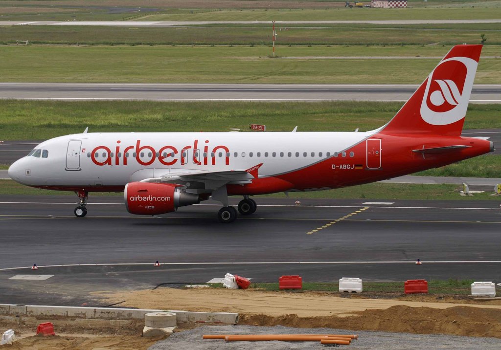 Air Berlin, D-ABGJ (aktuelle-AB-Lackierung), Airbus A 319-100, 2008.05.22, DUS, Dsseldorf, Germany