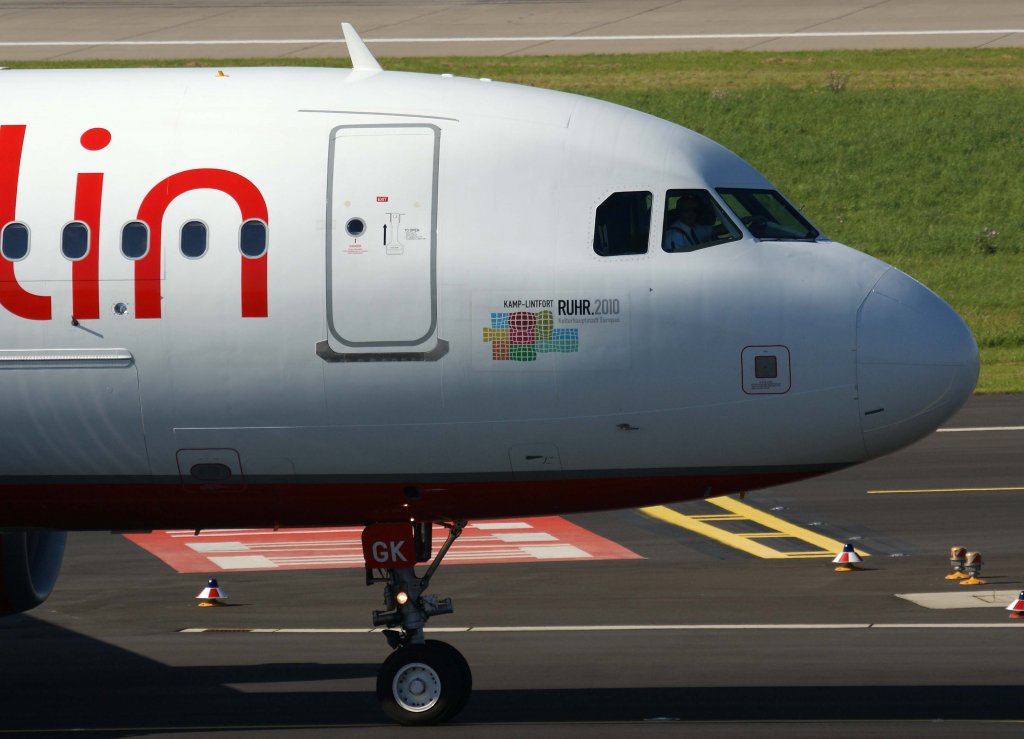 Air Berlin, D-ABGK, Airbus A 319-100 (Kamp-Lintfort/Ruhr 2010), 2010.09.22, DUS-EDDL, Dsseldorf, Germany 

