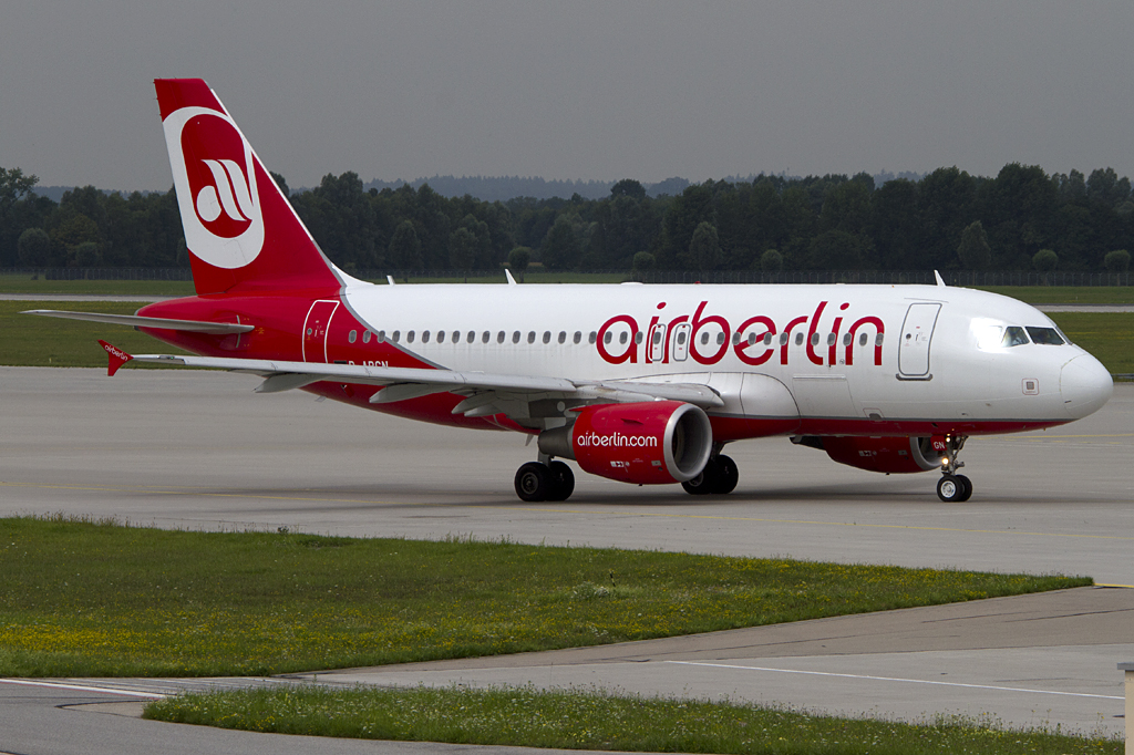 Air Berlin, D-ABGN, Airbus, A319-112, 05.08.2011, MUC, Muenchen, Germany


