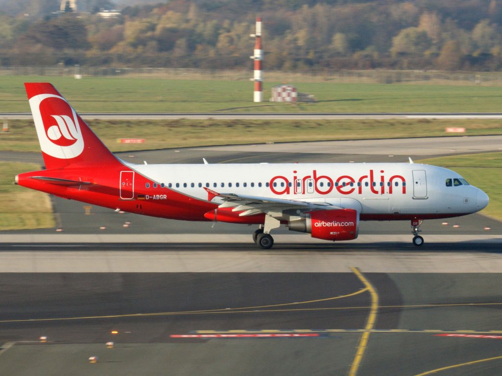 Air Berlin, D-ABGR, Airbus A 319-100, 13.11.2011, DUS-EDDL, Dsseldorf, Germany
