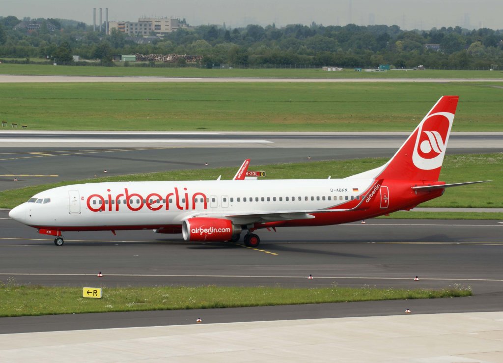 Air Berlin, D-ABKN, Boeing 737-800 wl, 28.07.2011, DUS-EDDL, Dsseldorf, Germany 


