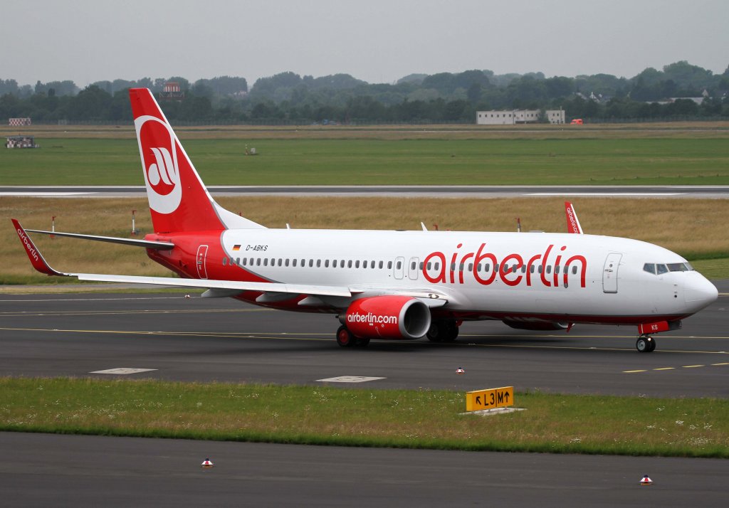 Air Berlin, D-ABKS, Boeing, 737-800 wl, 01.07.2013, DUS-EDDL, Dsseldorf, Germany 