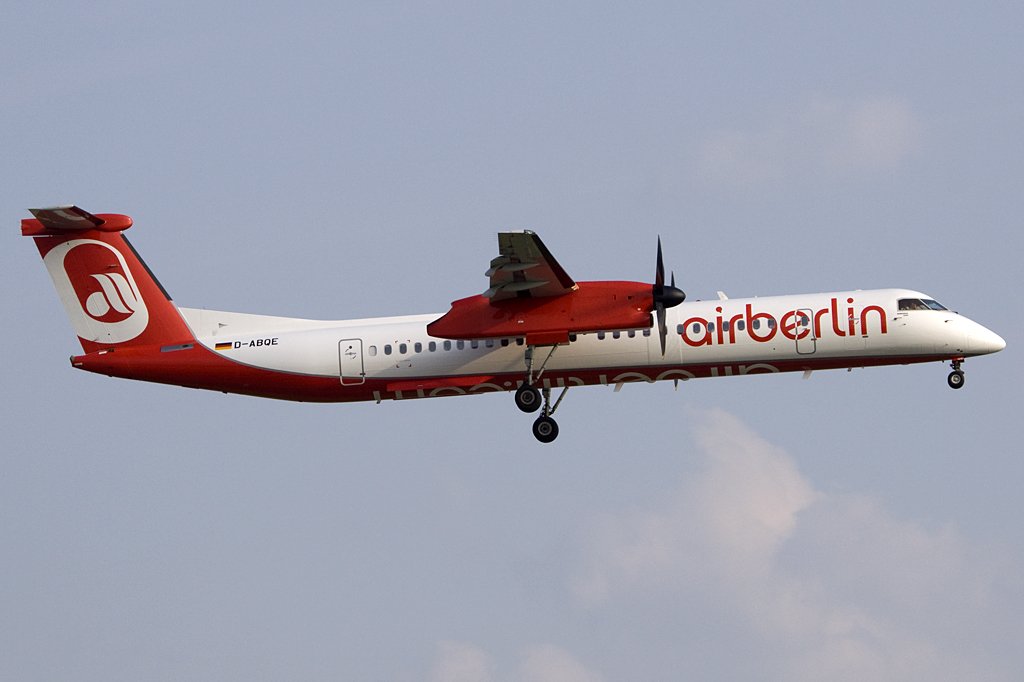 Air Berlin,  D-ABQE, deHavilland, DHC-8-402Q, 17.08.2009, DUS, Duesseldorf, Germany 

