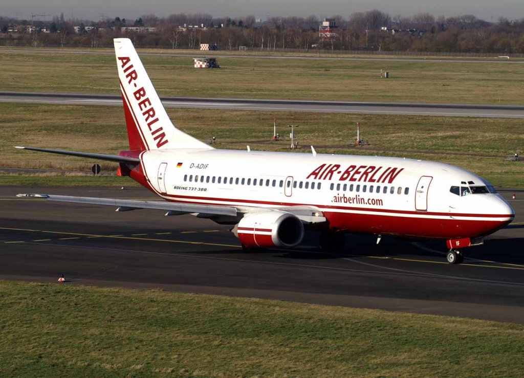 Air Berlin, D-ADIF (alte-AB-Lackierung), Boeing 737-300, 2008.02.09, DUS, Dsseldorf, Germany