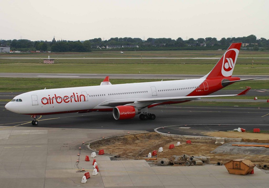 Air Berlin, D-AERS (aktuelle-AB-Lackierung), Airbus A 330-300, 2008.05.22, DUS, Dsseldorf, Germany
