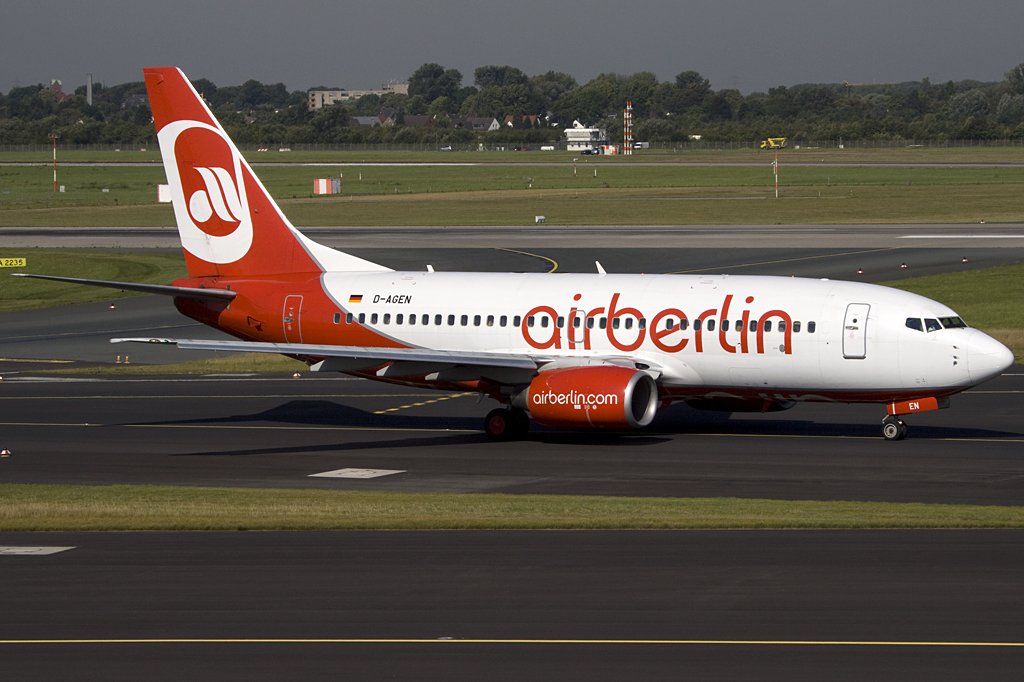 Air Berlin, D-AGEN, Boeing, B737-75B, 26.08.2009, DUS, Duesseldorf, Germany 

