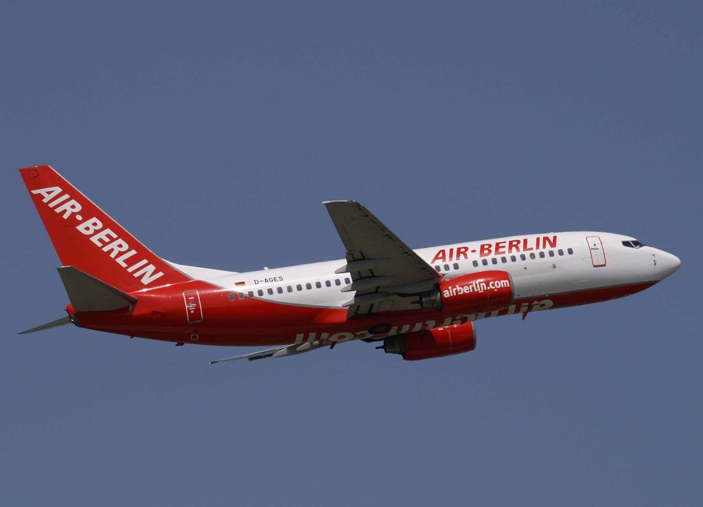 Air Berlin, D-AGES (mittlere-AB-Lackierung), Boeing 737-700, 2008.06.02, DUS, Dsseldorf, Germany