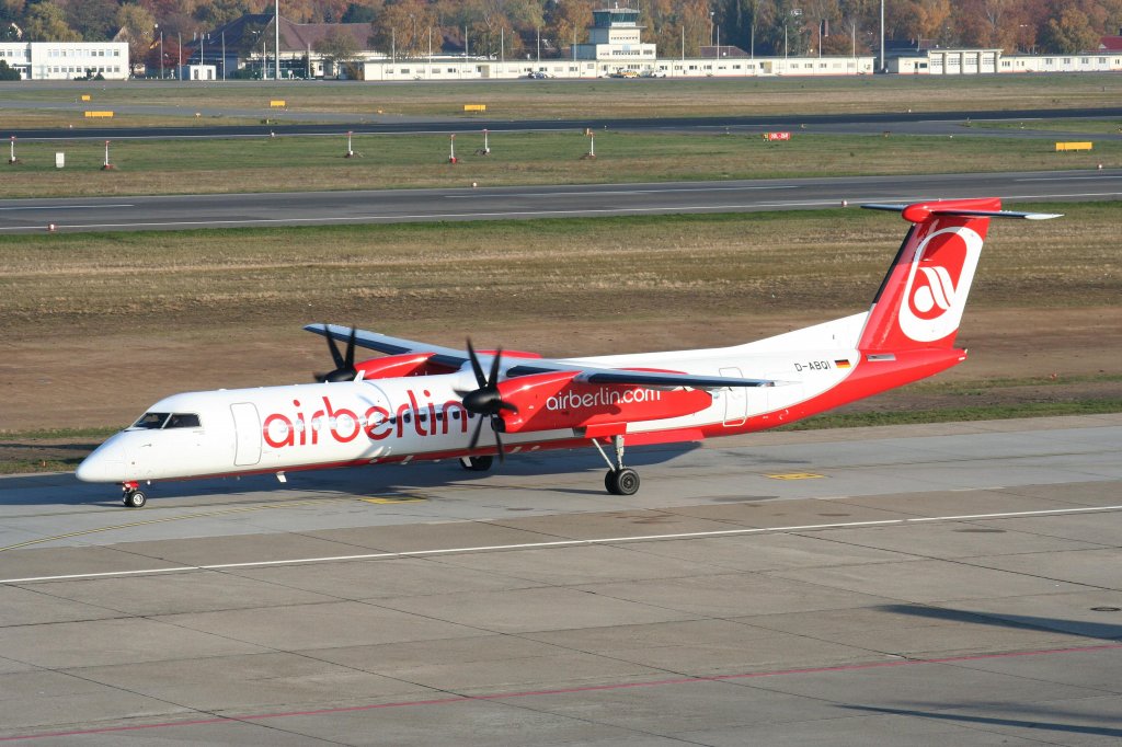 Air Berlin De Havilland Canada DHC-8-402Q D-ABQI am 31.10.2009 auf dem Flughafen Berlin-Tegel