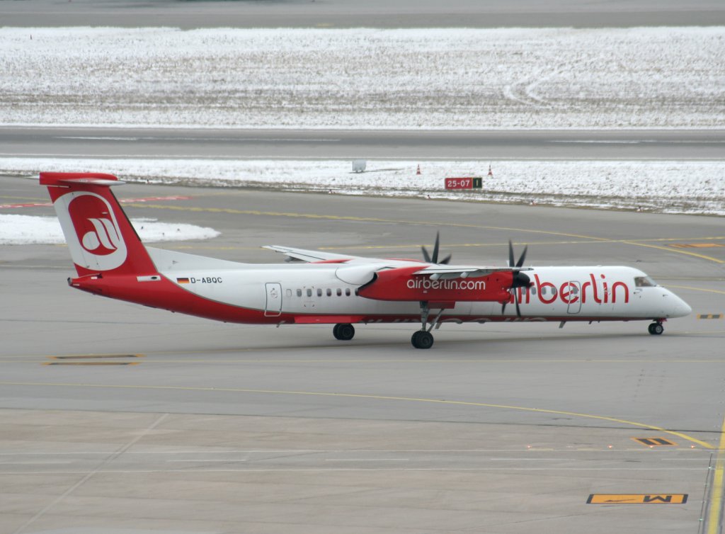 Air Berlin De Havilland Canada DHC-8-402Q D-ABQC am 10.03.2010 auf dem Flughafen Stuttgart