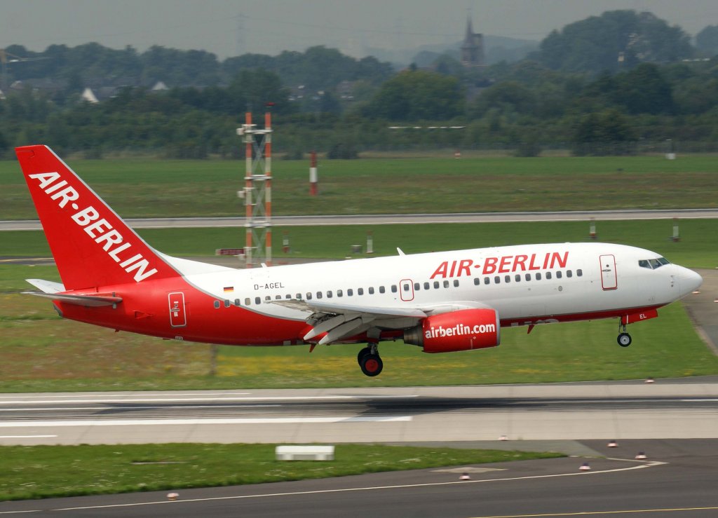 Air Berlin (Germania), D-AGEL, Boeing 737-700, 28.07.2011, DUS-EDDL, Dsseldorf, Gemany 

