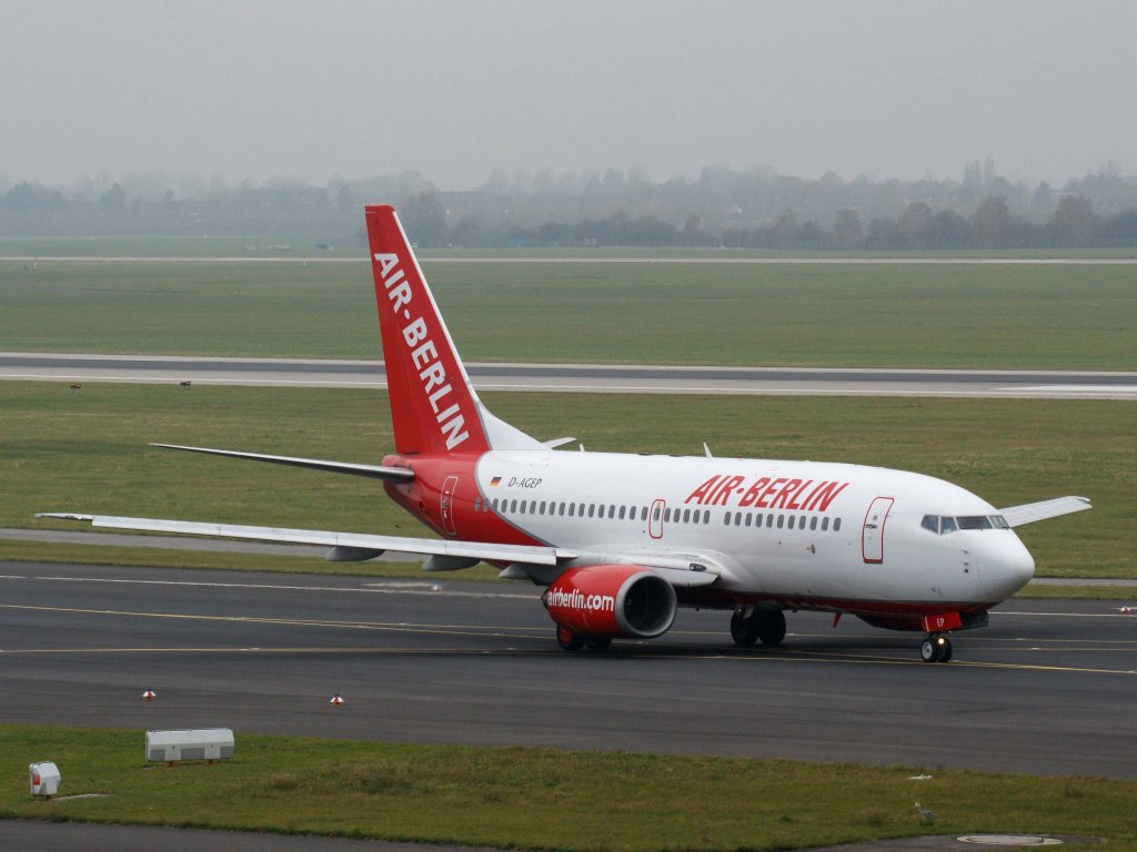 Air Berlin (Germania), D-AGEP, Boeing 737-700, 13.11.2011, DUS-EDDL, Dsseldorf, Germany 