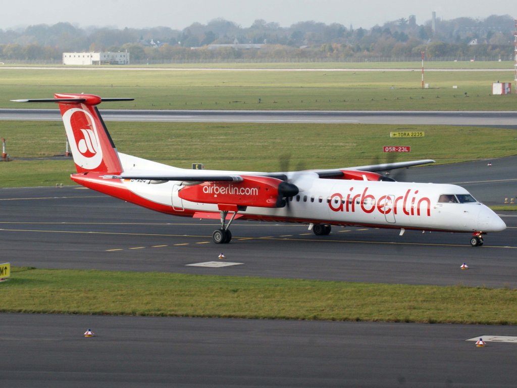 Air Berlin (LGW), D-ABQA, DHC 8Q-400, 13.11.2011, DUS-EDDL, Dsseldorf, Germany 