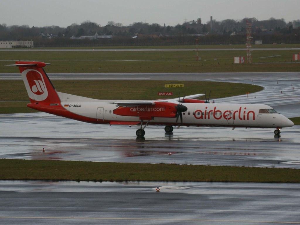 Air Berlin (LGW), D-ABQB, Bombardier~DHC, 8Q-400, 06.01.2012, DUS-EDDL, Dsseldorf, Germany