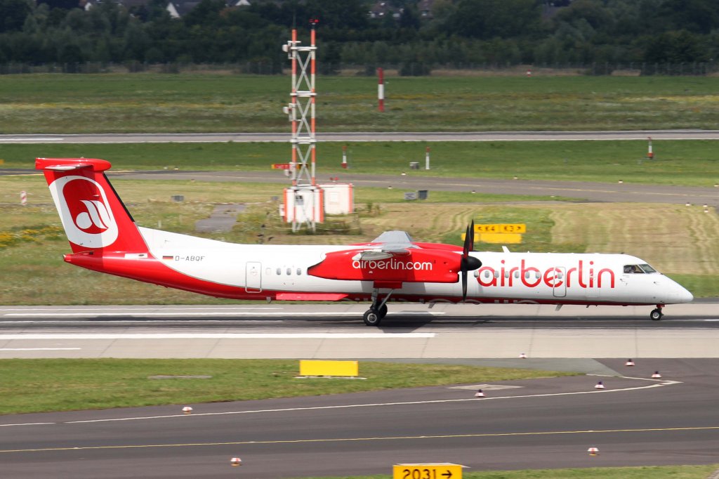Air Berlin (LGW), D-ABQF, Bombardier~DHC, 8Q-400, 11.08.2012, DUS-EDDL, Dsseldorf, Germany