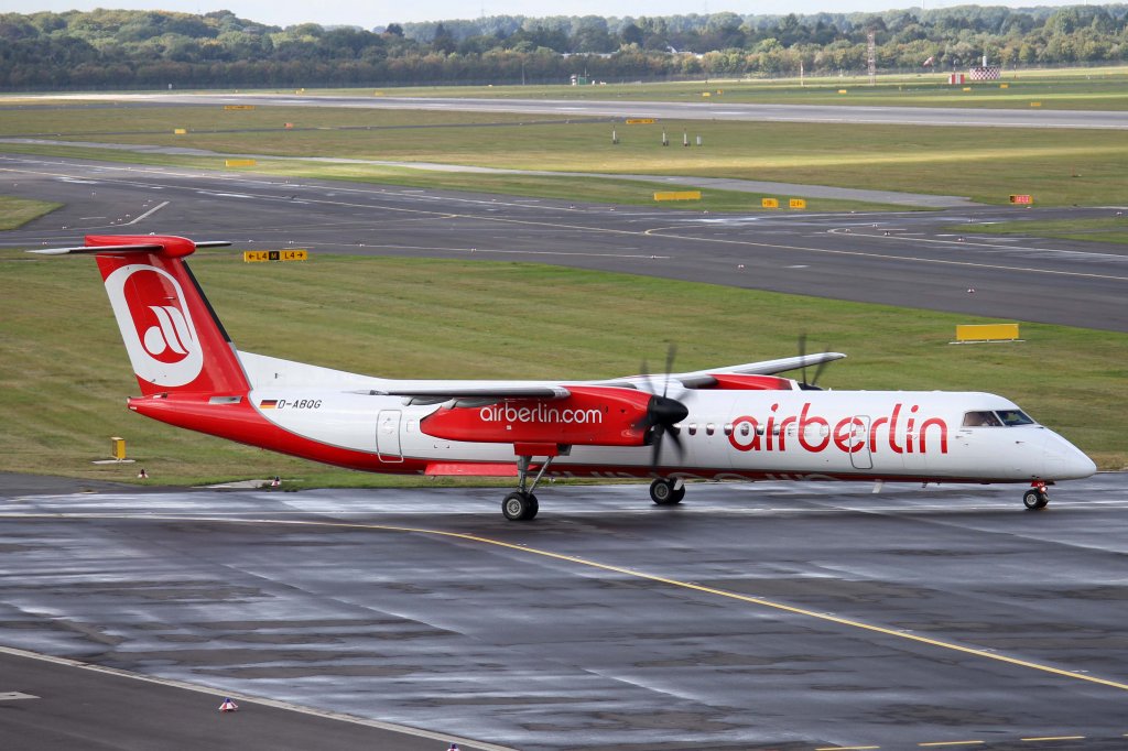 Air Berlin (LGW), D-ABQG, Bombardier~DHC, 8Q-400, 22.09.2012, DUS-EDDL, Dsseldorf, Germany