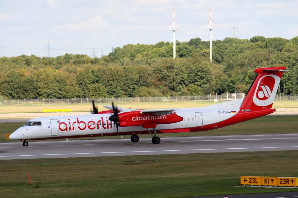 Air Berlin (LGW), D-ABQG, Bombardier~DHC, 8Q-400, 22.09.2012, DUS-EDDL, Dsseldorf, Germany
