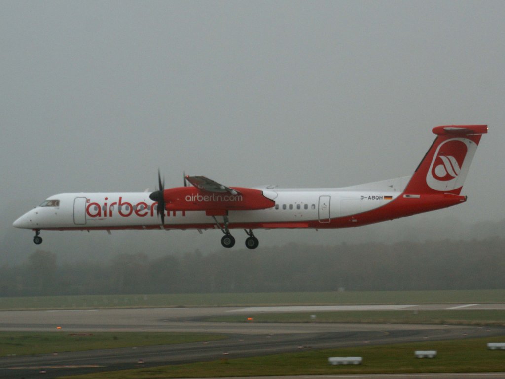 Air Berlin (LGW), D-ABQH, DHC 8Q-400, 13.11.2011, DUS-EDDL, Dsseldorf, Germany 