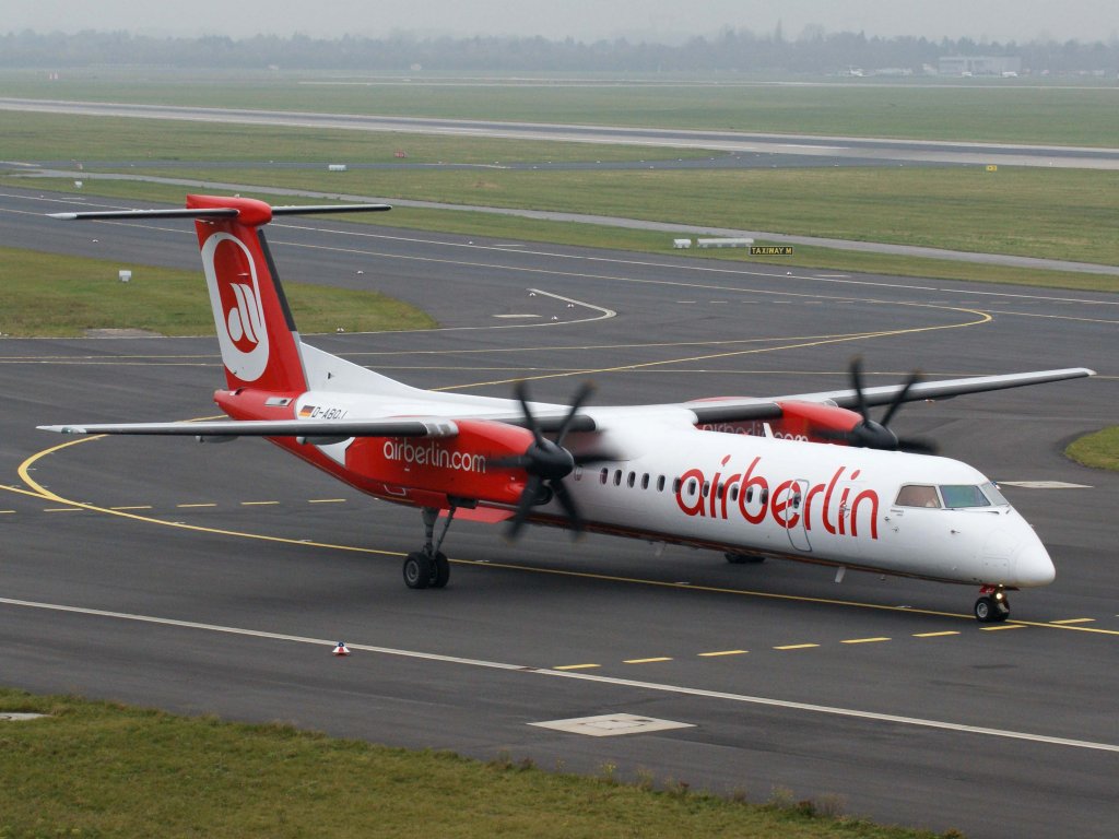 Air Berlin (LGW), D-ABQJ, DHC 8Q-400, 13.11.2011, DUS-EDDL, Dsseldorf, Germany 